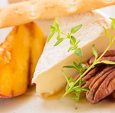 Grilled Georgia Peaches With Pecans & Brie | Recipes