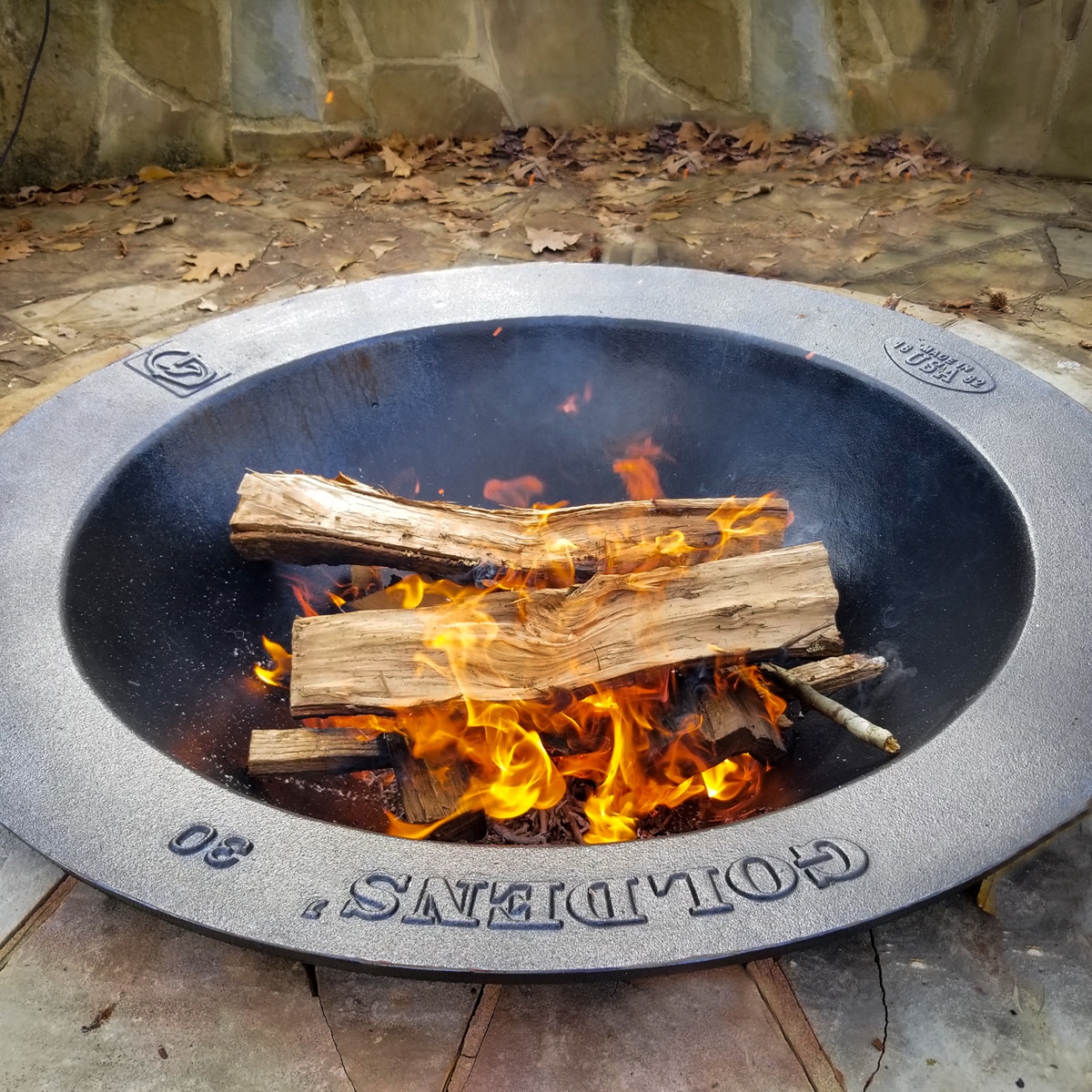 30 Gallon Wood Fire Pit w/Low Profile Laser Stand – Bundle