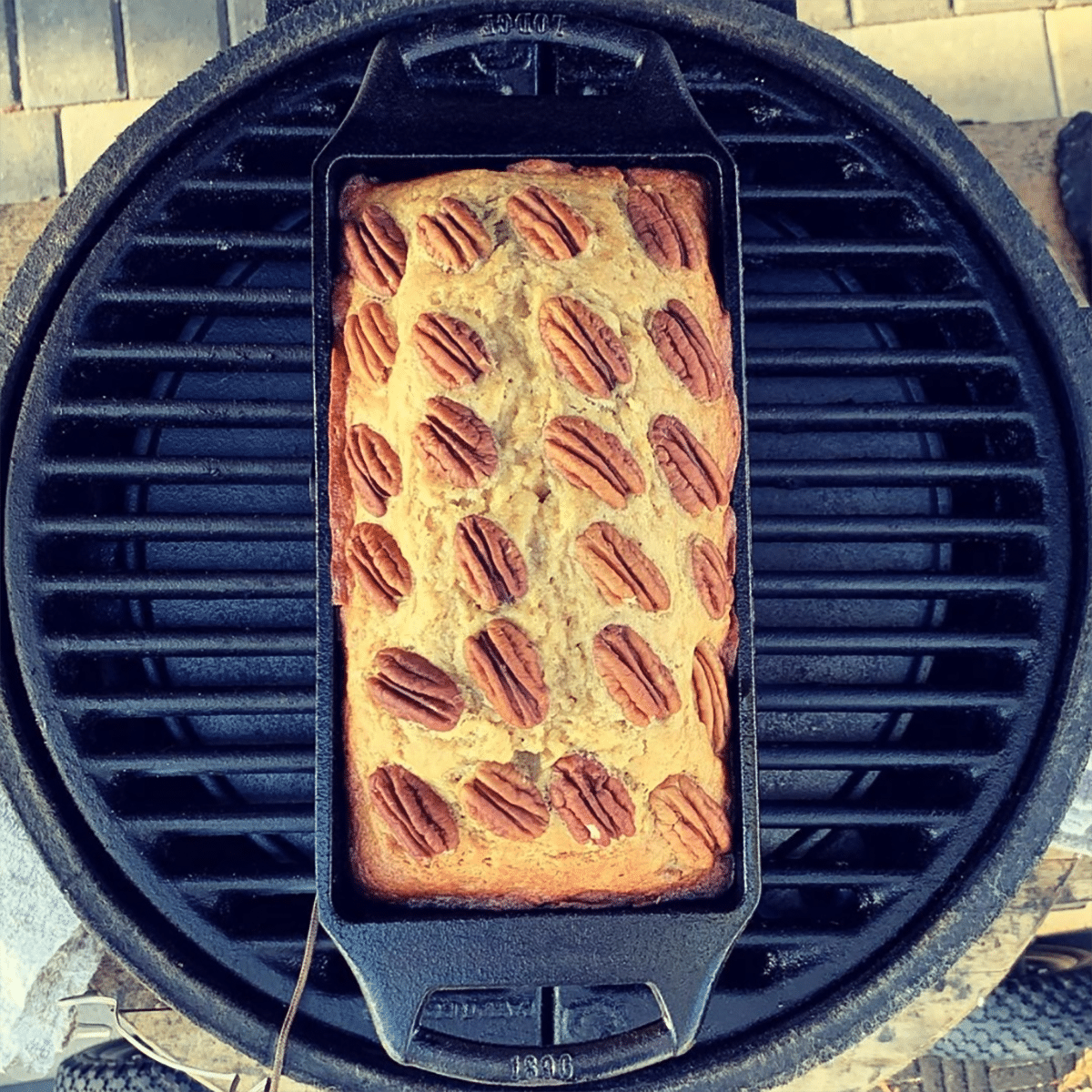 Banana Bread on a Kamado - Goldens' Cast Iron Mini Kamado