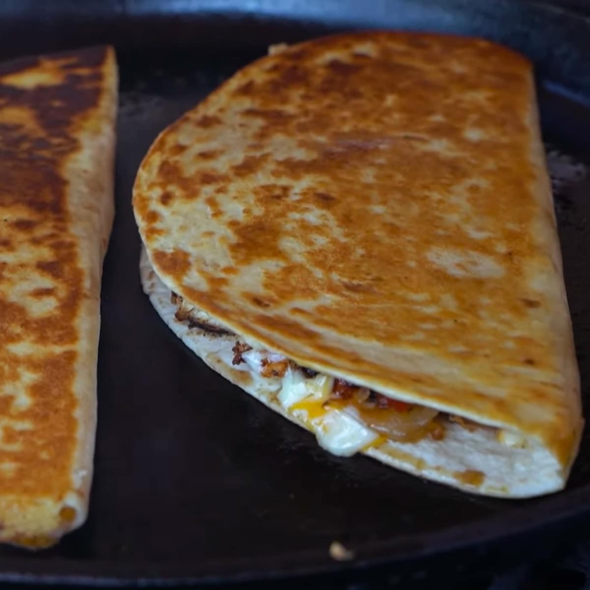 Cheesy Chicken Quesadillas on the Goldens' Cast Iron | Heath Riles BBQ