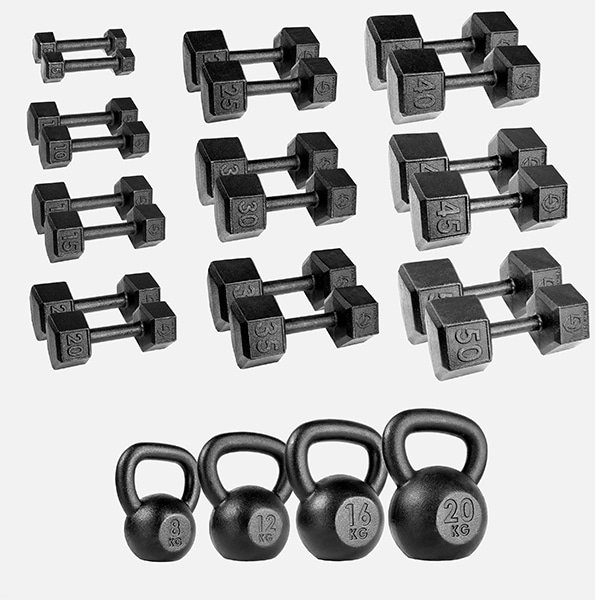 Dumbbell Kettlebell Under 50 lb Bundle