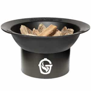 30 Gallon Wood Fire Pit w/High Profile Laser Stand - Bundle
