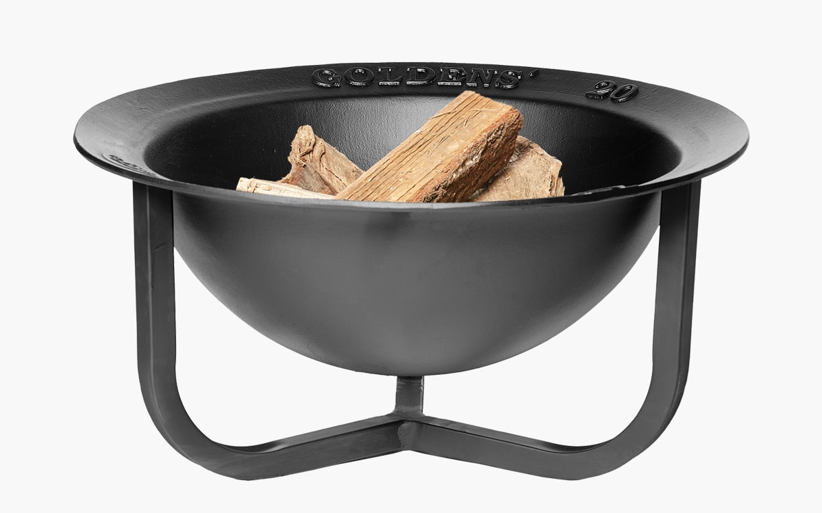 Goldens' Cast Iron 20 Gallon Fire Pit with Steel Tri Stand