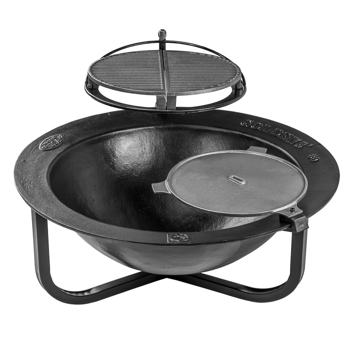 Flat Bottom Cast Iron Cooking Pot - Cast Iron Kettle, BBQ Grill Pot