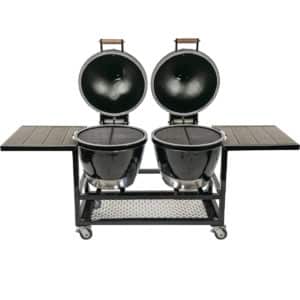 Double Cast Iron Kamado Cookers w/Trex®️ Composite Shelving