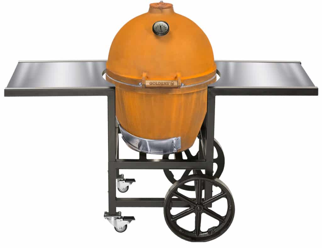 Rustic Cooker and Cart (20.5") w/Stainless Steel Shelving