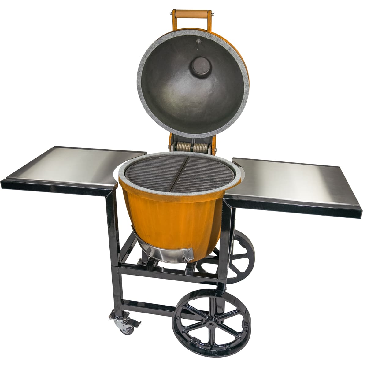 Rustic Cooker and Cart (20.5") w/Stainless Steel Shelving